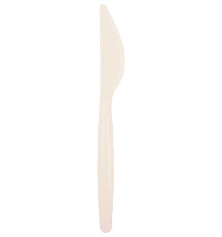 Coltello di Plastica Easy PS Crema 185mm (20 Pezzi) Coltello di Plastica Easy PS Crema 185mm (20 Pezzi)
