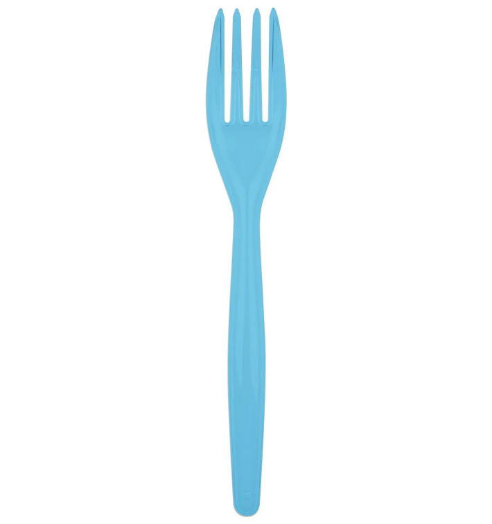Forchetta di Plastica Easy PS Turchese 180mm (500 Pezzi) Forchetta di Plastica Easy PS Turchese 180mm (500 Pezzi)