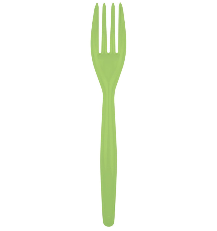 Forchetta di Plastica Easy PS Verde Acido 180mm (500 Pezzi) Forchetta di Plastica Easy PS Verde Acido 180mm (500 Pezzi)