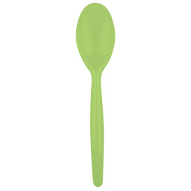 Cucchiaio di Plastica Easy PS Verde Acido 185mm (500 Pezzi)
