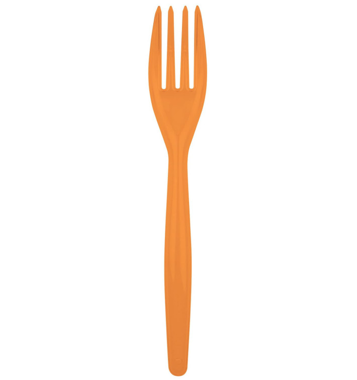 Forchetta di Plastica Easy PS Arancione 180mm (500 Pezzi) Forchetta di Plastica Easy PS Arancione 180mm (500 Pezzi)
