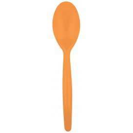 Cucchiaio di Plastica Easy PS Arancio 185mm (20 Pezzi)