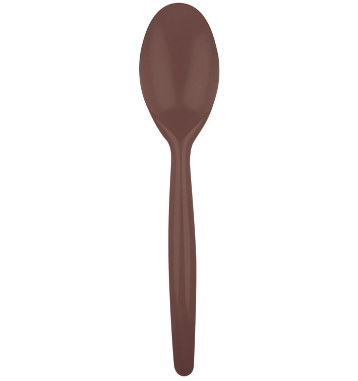 Cucchiaio di Plastica Easy PS Cioccolato 185mm (20 Pezzi) Cucchiaio di Plastica Easy PS Cioccolato 185mm (20 Pezzi)