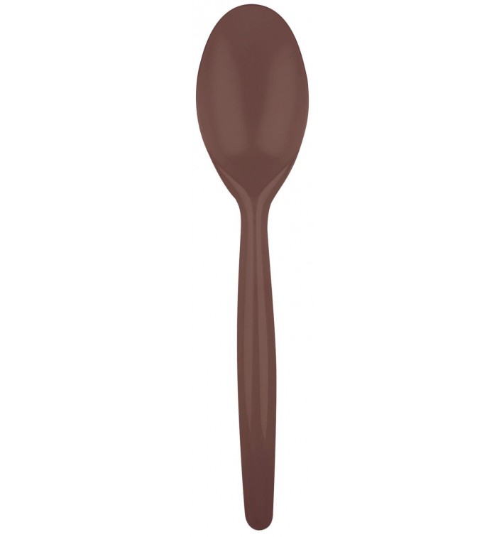 Cucchiaio di Plastica Easy PS Cioccolato 185mm (500 Pezzi)