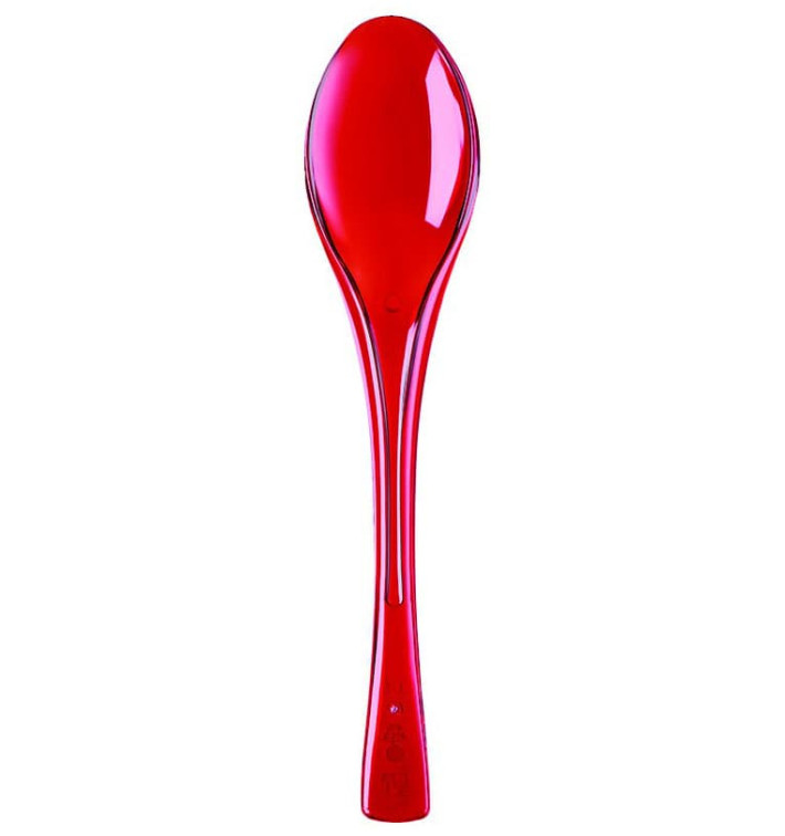 Cuchiaio di Plastica Fly Rosso Transp. 145mm (50 Pezzi) Cuchiaio di Plastica Fly Rosso Transp. 145mm (50 Pezzi)