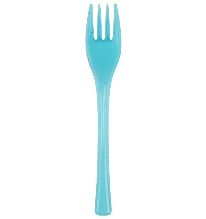 Forchetta di Plastica Fly Turchese Transp. 140mm (50 Pezzi) Forchetta di Plastica Fly Turchese Transp. 140mm (50 Pezzi)