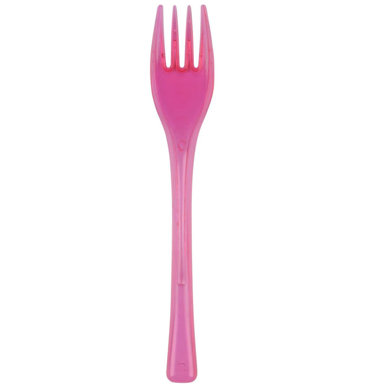 Forchetta di Plastica Fly Fucsia Transp. 140mm (3000 Pezzi) Forchetta di Plastica Fly Fucsia Transp. 140mm (3000 Pezzi)