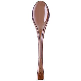 Cuchiaio di Plastica Fly Marrone Transp. 145mm (50 Pezzi)