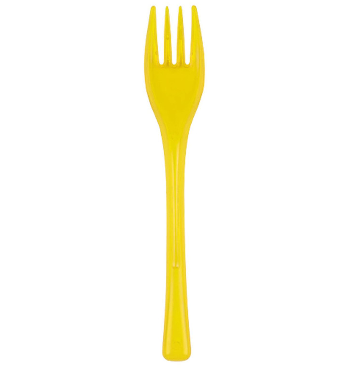 Forchetta di Plastica Fly Giallo Transp. 140mm (50 Pezzi) Forchetta di Plastica Fly Giallo Transp. 140mm (50 Pezzi)