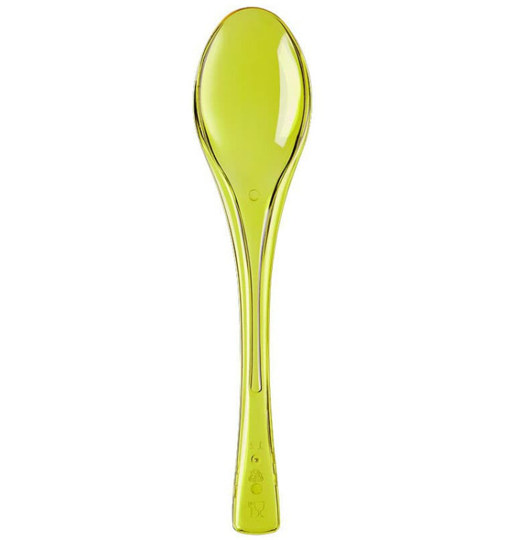Cuchiaio di Plastica Fly Giallo Transp. 145mm (50 Pezzi) Cuchiaio di Plastica Fly Giallo Transp. 145mm (50 Pezzi)