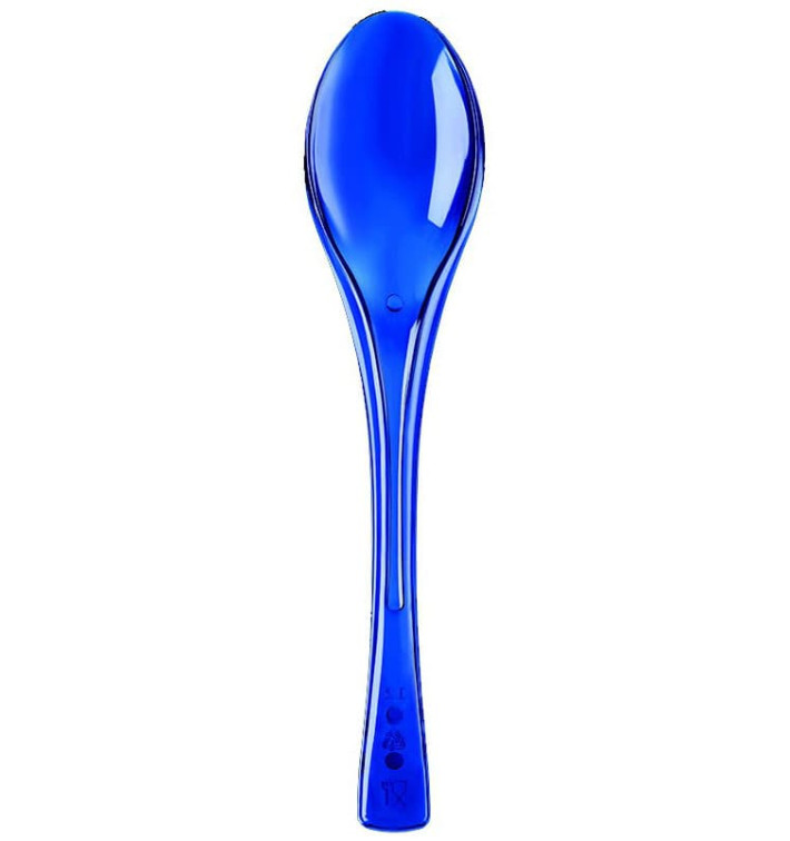 Cuchiaio di Plastica Fly Blu Transp. 145mm (50 Pezzi) Cuchiaio di Plastica Fly Blu Transp. 145mm (50 Pezzi)