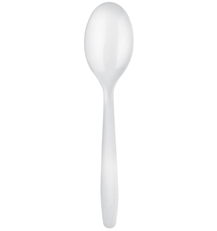 Cuchiaio di Plastica Easy PP Bianco 175mm (1500 Pezzi) Cuchiaio di Plastica Easy PP Bianco 175mm (1500 Pezzi)