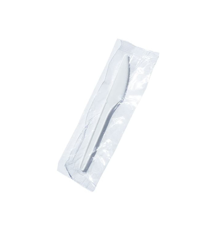 Coltello di Plastica PS Bianco170 mm Imbustate (1000 Pezzi) Coltello di Plastica PS Bianco170 mm Imbustate (1000 Pezzi)