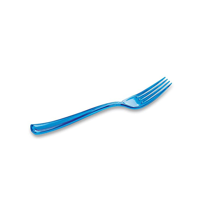Forchetta di Plastica Premium Turchese 190mm (10 Pezzi) Forchetta di Plastica Premium Turchese 190mm (10 Pezzi)