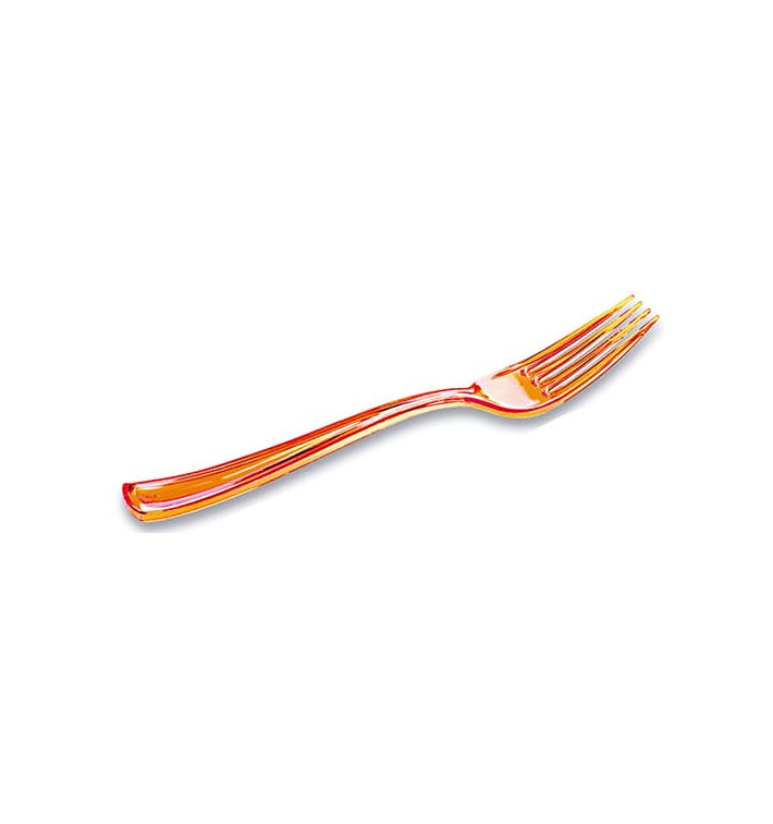 Forchetta di Plastica Premium Arancione 190 mm (10 Pezzi) Forchetta di Plastica Premium Arancione 190 mm (10 Pezzi)