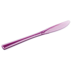 Coltello di Plastica Premium Prugna 200mm (10 Pezzi)