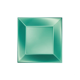 Piatto Plastica Piano Verde Nice Pearl PP 180mm (25 Pezzi)