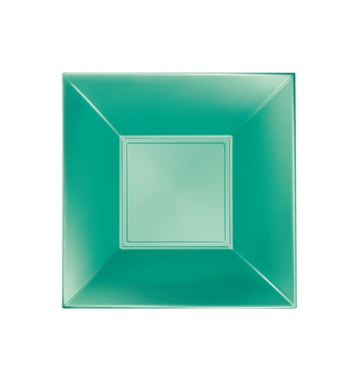 Piatto Plastica Fondo Verde Pearl Nice Pearl PP 180mm (25 Pezzi)