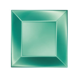 Piatto Plastica Piano Verde Nice Pearl PP 180mm (300 Pezzi)