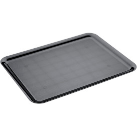 Vassoio Plastica Tray Nero 37x50cm (4 Pezzi)