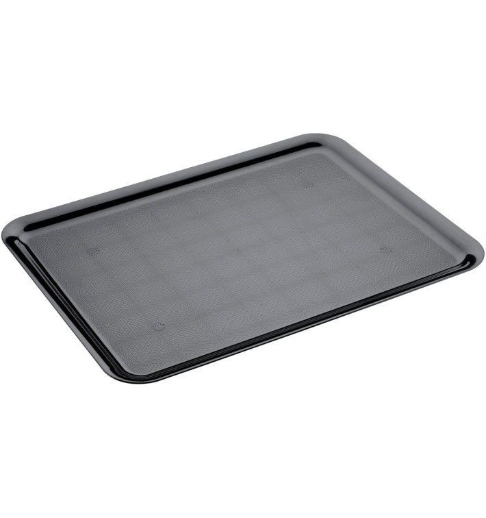 Vassoio Plastica Tray Nero 50x37cm (4 Pezzi)