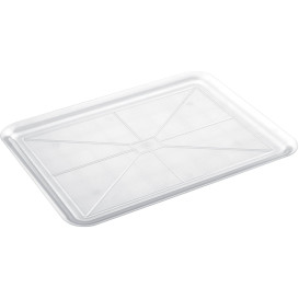 Vassoio Plastica Tray Trasparente 37x50cm (4 Pezzi)