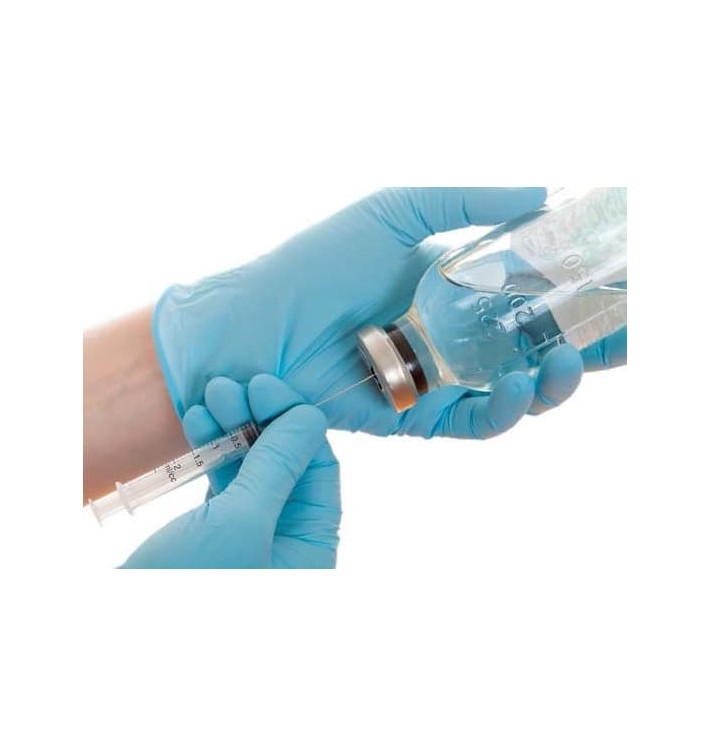 Guanti in Nitrile Senza Polvere Blu Taglia S AQL 4 (100 Pezzi) Guanti in Nitrile Senza Polvere Blu Taglia S AQL 4 (100 Pezzi)
