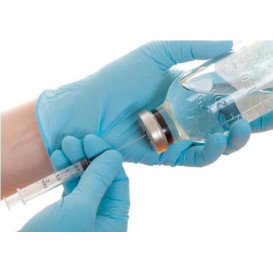 Guanti in Nitrile Senza Polvere Blu Taglia M 3,5g (100 Pezzi)
