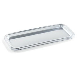 Vassoio Plastica Rettangolare Argento 35X16 cm (5 Pezzi)
