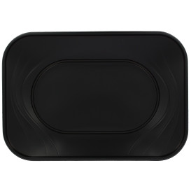 Vassoio Plastica Tray Nero 50x37cm (4 Pezzi)