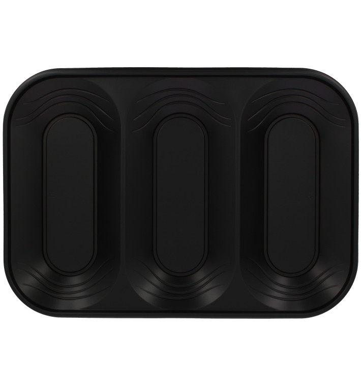 Vassoio di Plastica PP "X-Table" 3C Nero 330x230mm (30 Pezzi) Vassoio di Plastica PP "X-Table" 3C Nero 330x230mm (30 Pezzi)