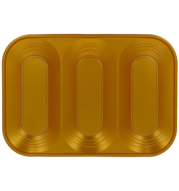 Vassoio di Plastica PP "X-Table" 3C Oro 330x230mm (2 Pezzi) Vassoio di Plastica PP "X-Table" 3C Oro 330x230mm (2 Pezzi)