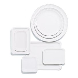 Vassoio di Cartone Rettangolare Bianco 18x24 cm (100 Pezzi)