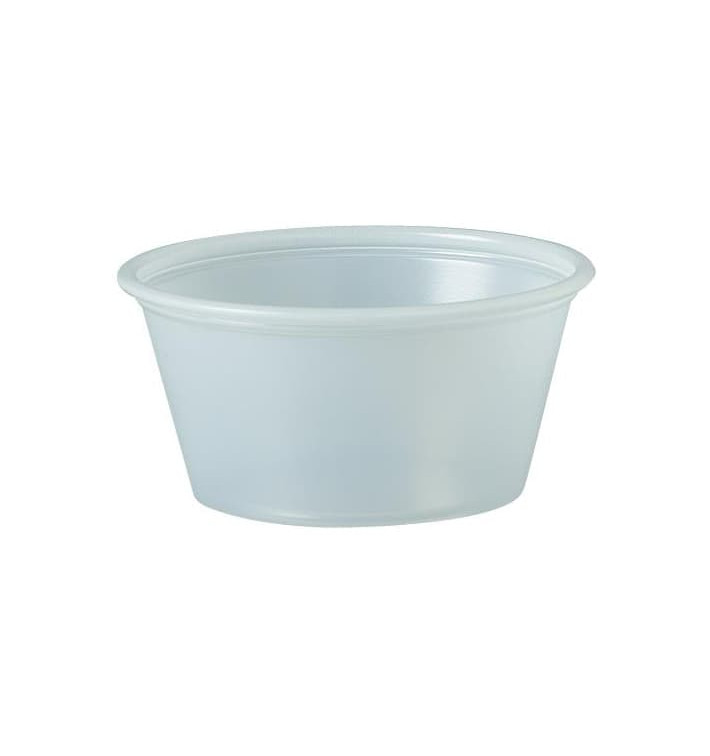 Contenitore per Salse PS Tras. 60ml Ø6,6cm (250 Pezzi) Contenitore per Salse PS Tras. 60ml Ø6,6cm (250 Pezzi)
