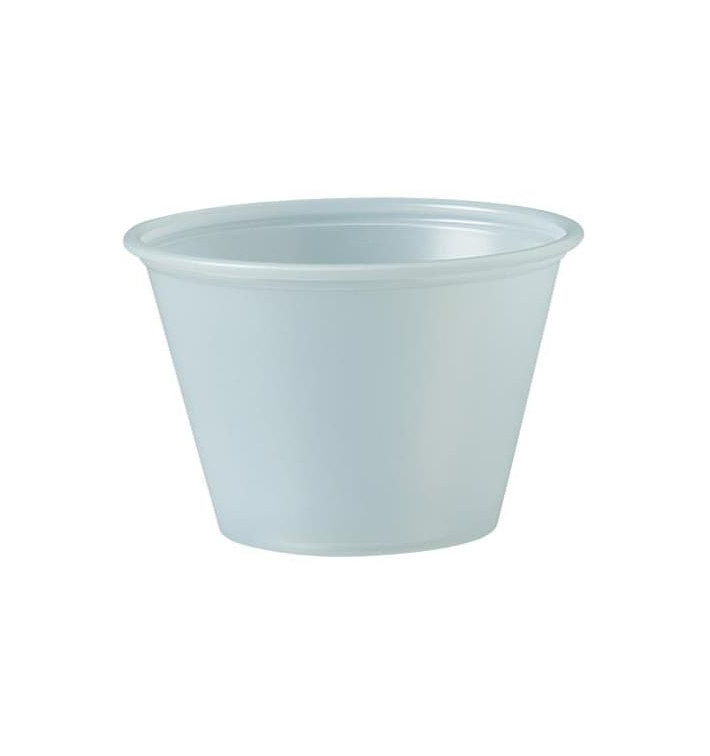 Contenitore per Salse PS Tras. 75ml Ø6,6cm (250 Pezzi) Contenitore per Salse PS Tras. 75ml Ø6,6cm (250 Pezzi)