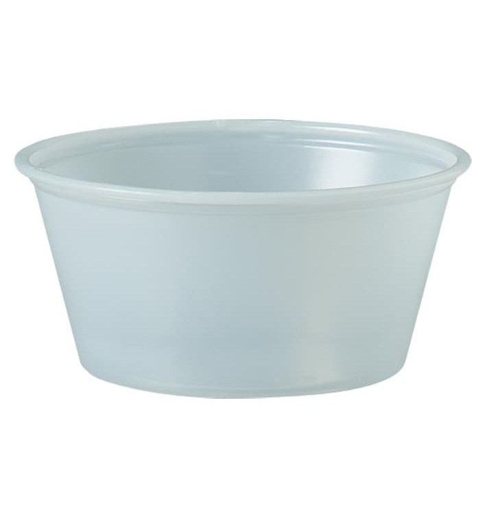 Contenitore per Salse PS Tras. 100ml Ø7,3cm (2500 Pezzi) Contenitore per Salse PS Tras. 100ml Ø7,3cm (2500 Pezzi)