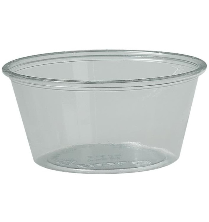 Contenitore per Salse rPET Glas 100ml Ø7,3cm (2500 Pezzi) Contenitore per Salse rPET Glas 100ml Ø7,3cm (2500 Pezzi)