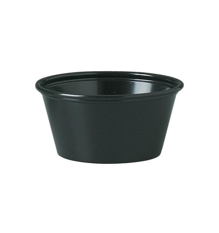 Contenitore per Salse PS Nero 60ml Ø6,6cm (2500 Pezzi)