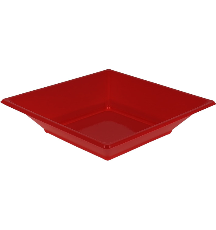 Piatto Plastica Fondo Quadrato Rosso 170mm (5 Pezzi) Piatto Plastica Fondo Quadrato Rosso 170mm (5 Pezzi)