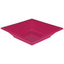 Piatto Plastica Fondo Quadrato Fucsia 170mm (300 Pezzi)