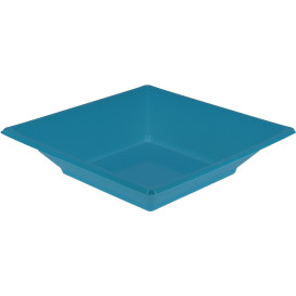 Piatto Plastica Fondo Quadrato Turchese 170mm (750 Pezzi)