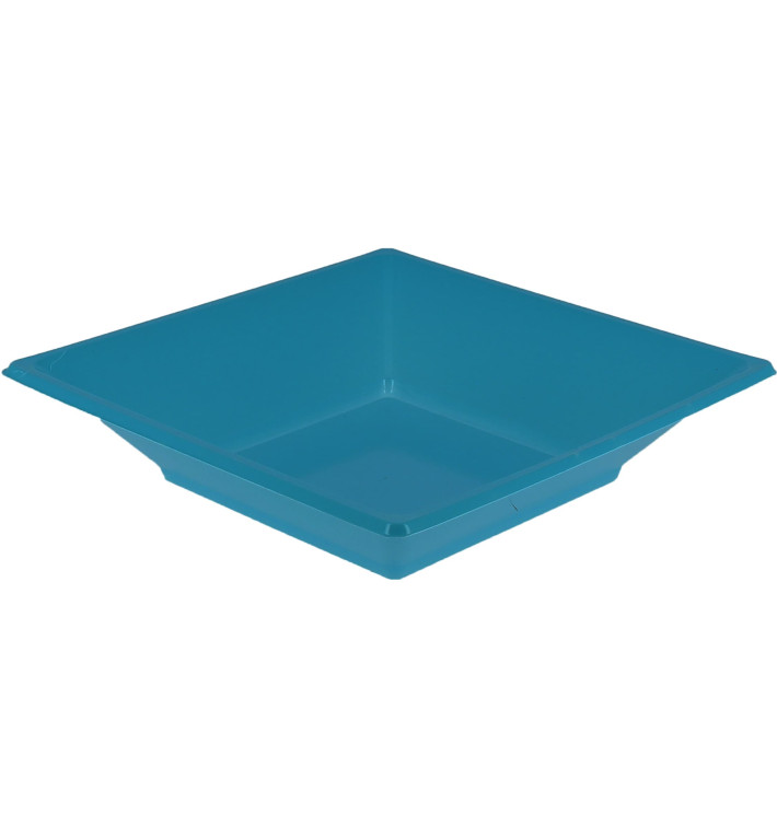 Piatto Plastica Fondo Quadrato Turchese 170mm (750 Pezzi) Piatto Plastica Fondo Quadrato Turchese 170mm (750 Pezzi)