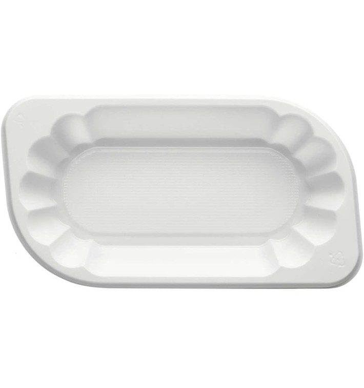Vassoio Plastica PS Bianca 175x95x30mm 250ml (1500 Pezzi) Vassoio Plastica PS Bianca 175x95x30mm 250ml (1500 Pezzi)