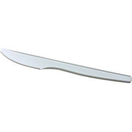 Coltello Biodegradabile CPLA Bianco 160mm (50 Pezzi)