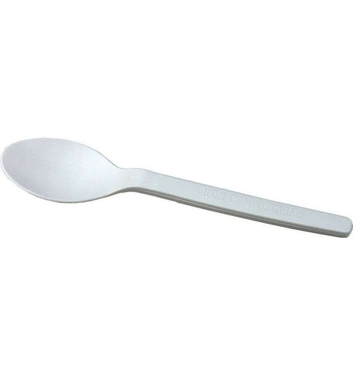 Cucchiaio Caffè Biodegradabile PLA Bianco 120mm (50 Pezzi) Cucchiaio Caffè Biodegradabile PLA Bianco 120mm (50 Pezzi)