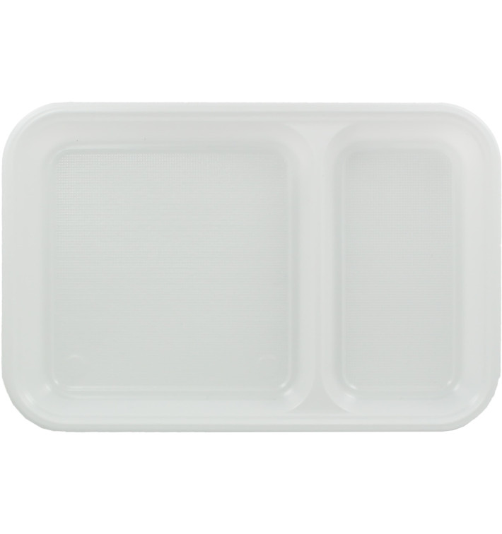 Vaschette PS Bianco 2 Scomparti 270x180mm (300 Pezzi ) Vaschette PS Bianco 2 Scomparti 270x180mm (300 Pezzi )