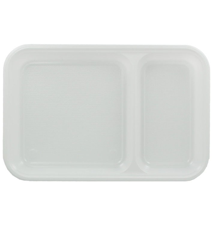 Vaschette PS Bianco 2 Scomparti 270x180mm (50 Pezzi ) Vaschette PS Bianco 2 Scomparti 270x180mm (50 Pezzi )