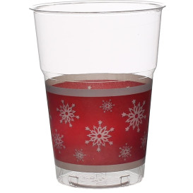 Bicchiere Plastica "Diamant" PS Cristal Fiocco di Neve 200ml (10 Pezzi)