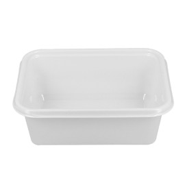 Vassoio Plastica PS Bianca 127x91x42mm 300ml (100 Pezzi)