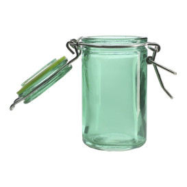 Barattolo di Vidrio Verde 70ml Ø4,5x8cm (8 Pezzi)